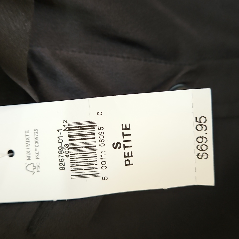 NWT GAP BLACK RUCHED MINI LONG SLEEVE SHIRTDRESS SIZE SMALL PETITE - Picture 6 of 11